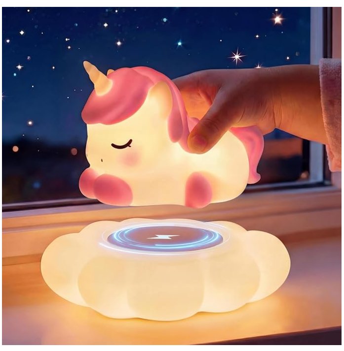 Unicorn lamp on a cloud base